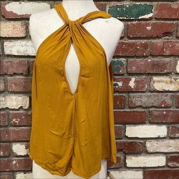 FREE People Tank Top In Mustard Yellow - Picture 2 of 5
